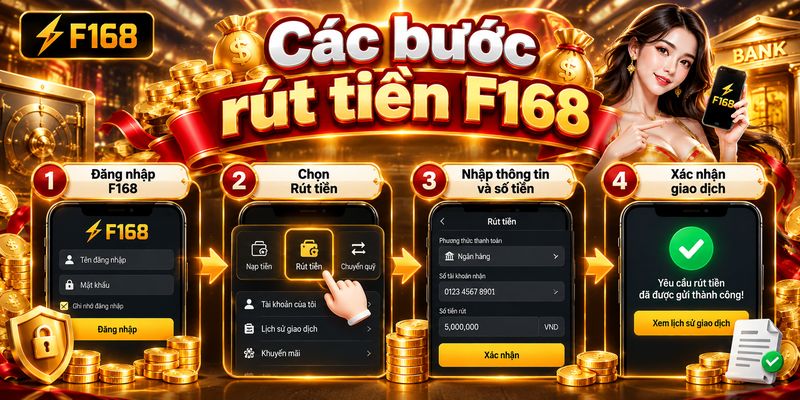 Các bước rút tiền F168 đúng chuẩn và nhanh nhất